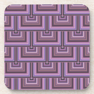 Porta-copo Padrão de escalas quadradas das faixas de Mauve