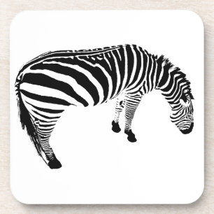 Porta-copo Padrão de Estampa de Zebra Preta e Branca em Negri
