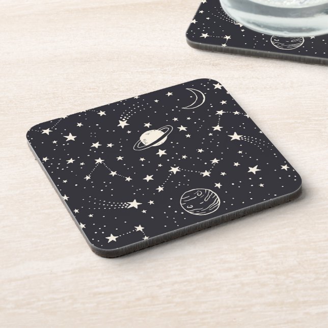 Porta-copo Padrão de estrelas e planetas (Left Side)