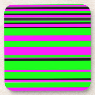 Porta-copo Padrão de Faixa Colorida Verde Rosa Quente