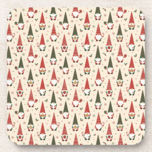 Porta-copo Padrão de festa de Gnome de Natal