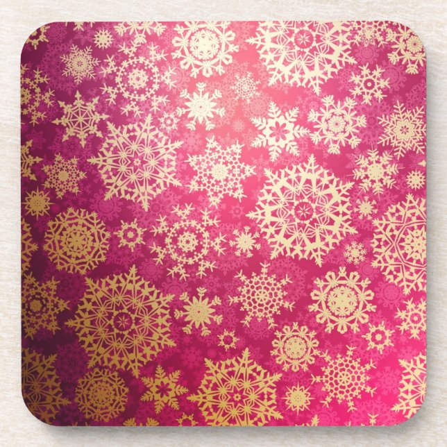 Porta-copo Padrão de flocos de neve (Frente)