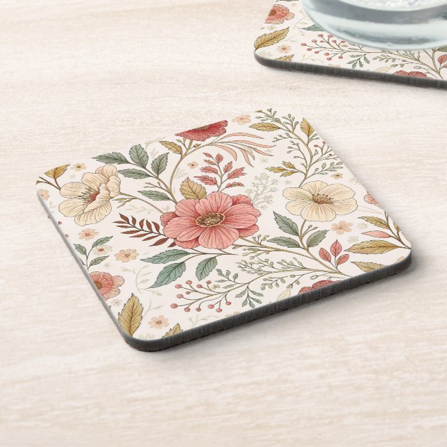 Porta-copo Padrão de Flor Cor Pastel mamãe (Left Side)