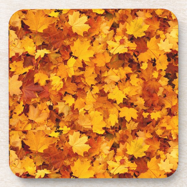 Porta-copo Padrão de Folha de Maple (Frente)