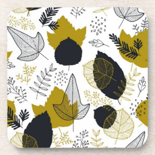 Porta-copo Padrão de folhas