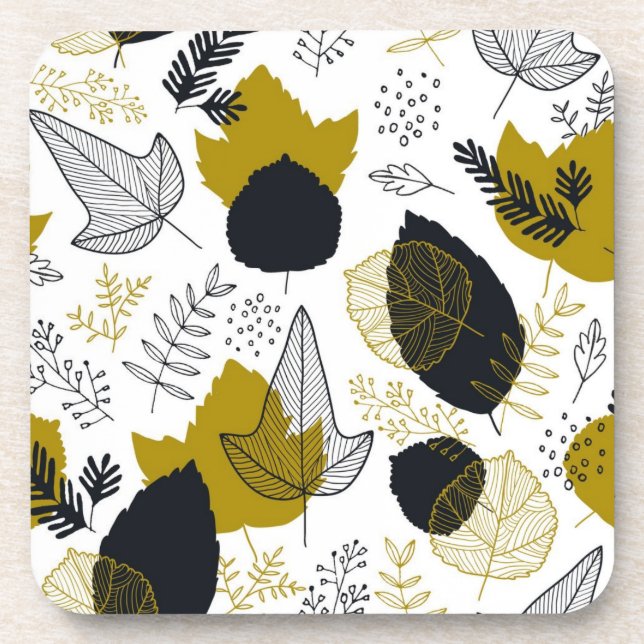 Porta-copo Padrão de folhas (Frente)