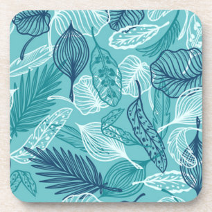 Porta-copo Padrão de folhas