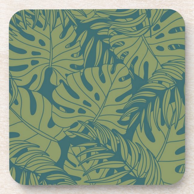 Porta-copo Padrão de folhas (Frente)