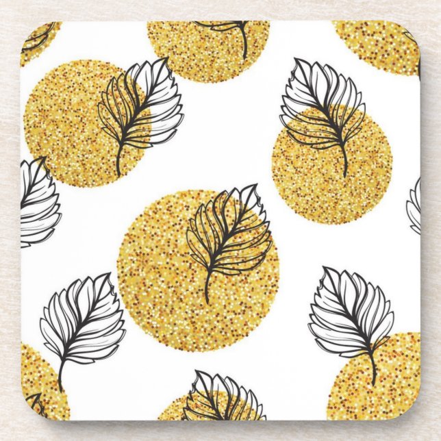Porta-copo Padrão de folhas (Frente)