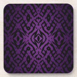 Porta-copo Padrão de formas tribais roxas