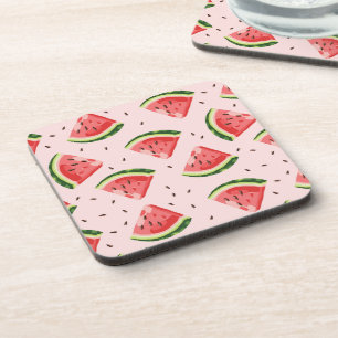 Porta-copo Padrão de Fruta de melancia de aquarela