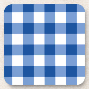 Porta-copo Padrão de gingham azul