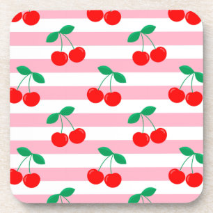 Porta-copo Padrão de Listras de Cereja – Presente e Decoração