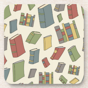 Porta-copo Padrão de livro