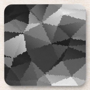 Porta-copo Padrão de mosaico preto e branco