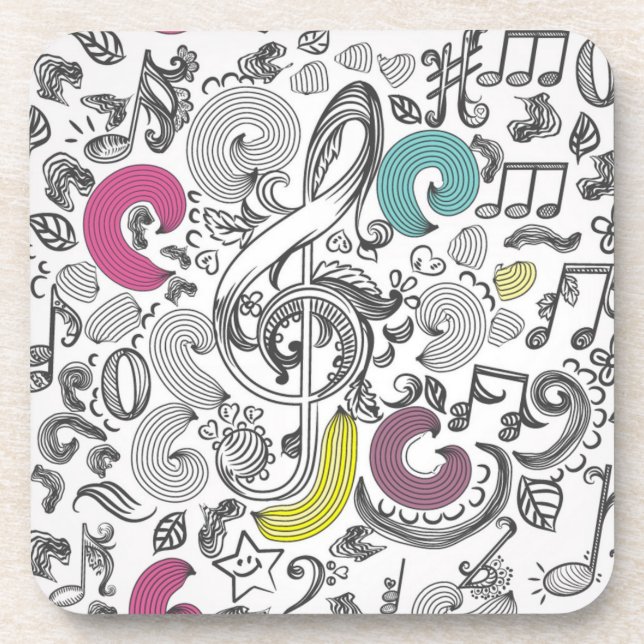 Porta-copo Padrão de música (Frente)