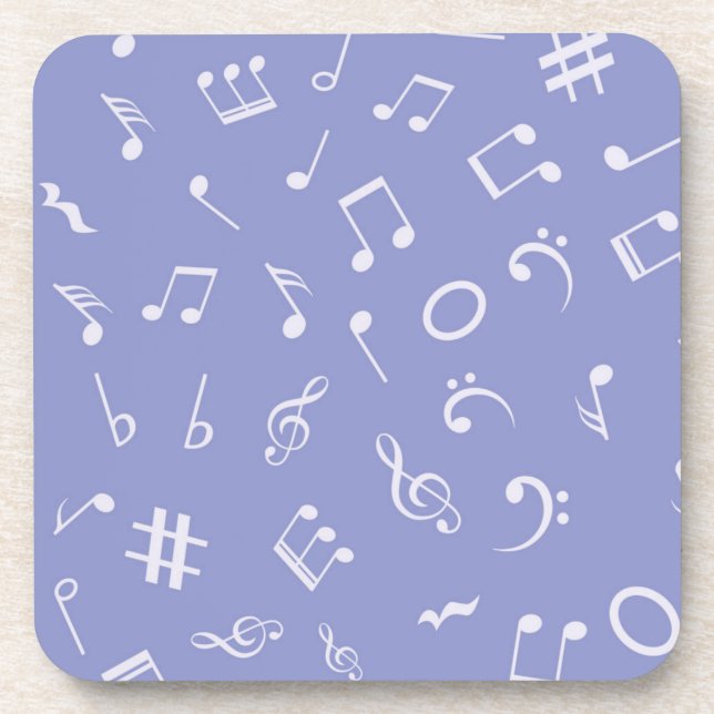 Porta-copo Padrão de notas de música (Frente)