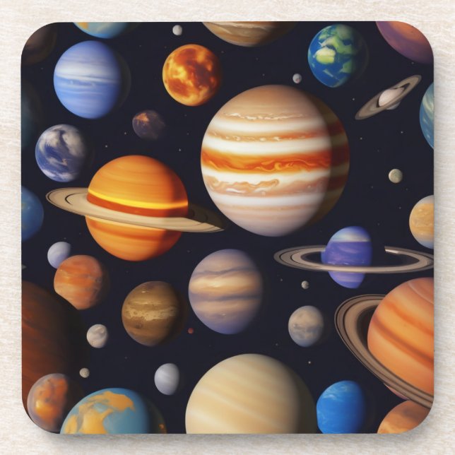 Porta-copo Padrão de Planetas (Frente)