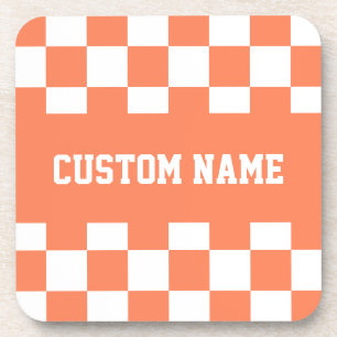 Porta-copo Padrão de Quadro de Verificação de Nome Personaliz