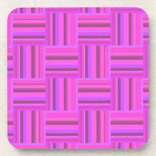 Porta-copo Padrão de tecelagem de fitas cor-de-rosa