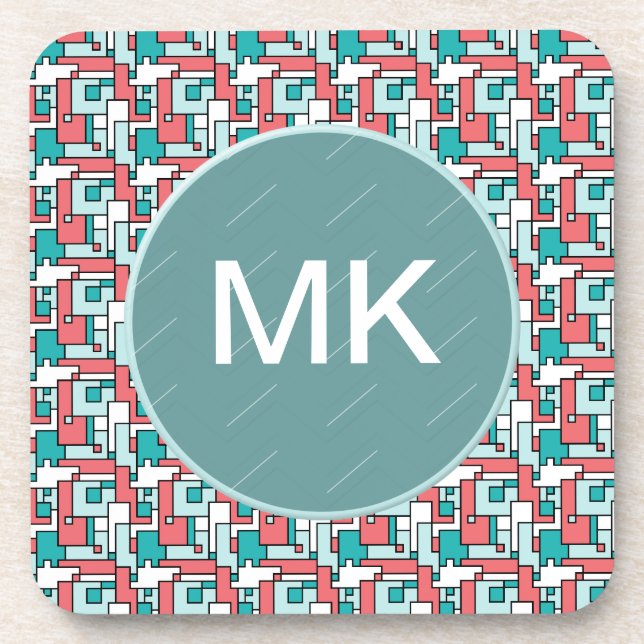 Porta-copo Padrão de Tijolo Retroativo (Frente)