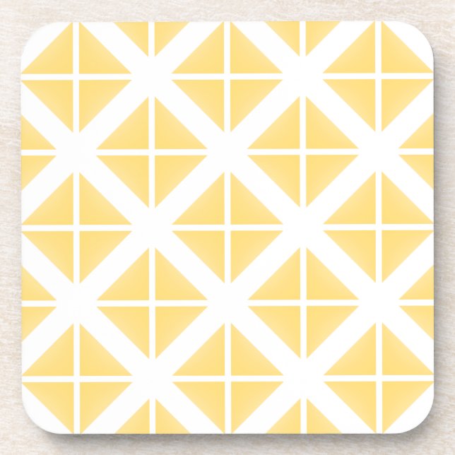 Porta-copo Padrão de triângulo de tendência amarelo (Frente)