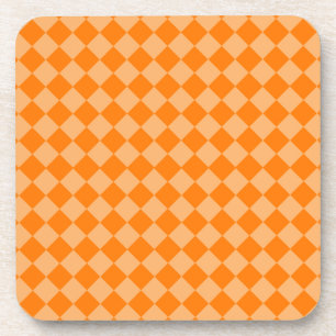 Porta-copo Padrão Diamante de Combinação Laranja por STaylor