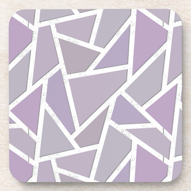 Porta-copo padrão do mosaico da lavanda (Frente)