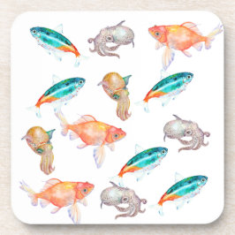 Porta-copo Padrão dos animais marinhos