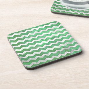 Porta-copo Padrão Emerald Cream Chevron