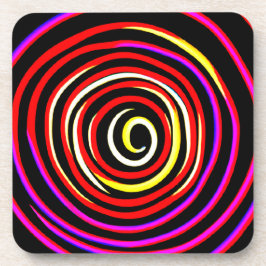 Porta-copo Padrão espiral colorido