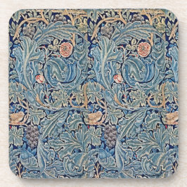 Porta-copo Padrão Floral Azul Rosa de William Morris 
