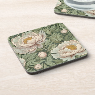Porta-copo Padrão Floral de Peônia Vintage
