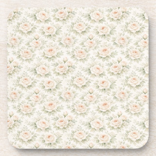 Porta-copo Padrão Floral Nupcial (Frente)
