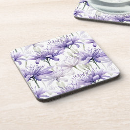 Porta-copo Padrão Floral Púrpura da Mola de Água