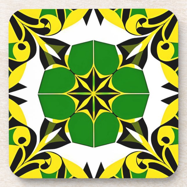 Porta-copo Padrão Geométrico Abstrato (Frente)