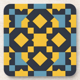 Porta-copo Padrão Geométrico Abstrato com Cores Vibrantes