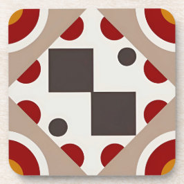 Porta-copo Padrão Geométrico Abstrato com Formas Simétricas