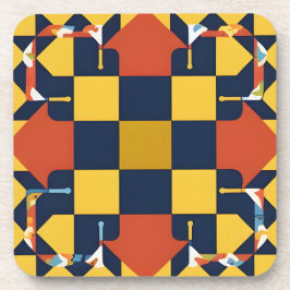 Porta-copo Padrão Geométrico Abstrato com Setas