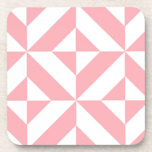 Porta-copo Padrão Geométrico de Deco Cube, de Melão Rosa