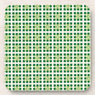 Porta-copo Padrão geométrico dos quadrados florestais