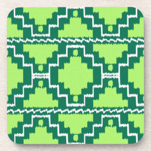 Porta-copo Padrão Ikat Aztec - Floresta e Verde limão