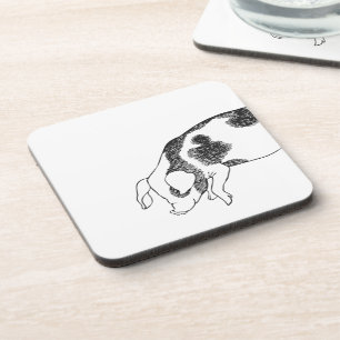 Porta-copo Padrão Minimalista de Linha de Porco Cottagecore V
