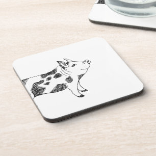 Porta-copo Padrão Minimalista de Linha de Porco Cottagecore V