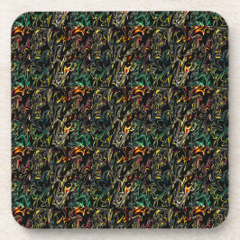 Porta-copo Padrão Multicolorido Escuro Quilt Rich do Mod