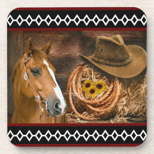 Porta-copo Padrão Ocidental do Hat Lasso do Horse Cowboy 