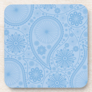 Porta-copo Padrão paisley azul