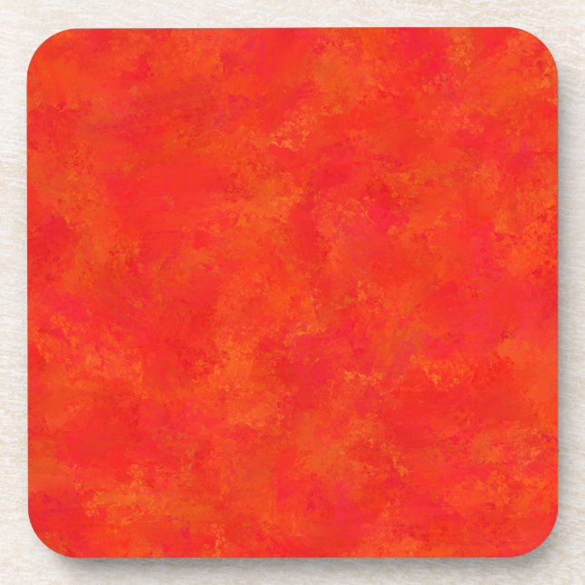Porta-copo Padrão Red Orange Abstrato (Frente)