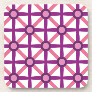 Porta-copo Padrão Rosa e Roxo Funky