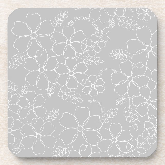 Porta-copo Padrão simples de flores de verão elegante (Frente)